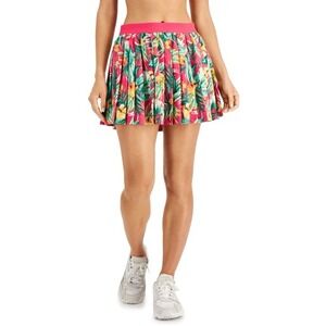 ID Ideology Women S Tropical Printed Pleated Skort Pink Size Large